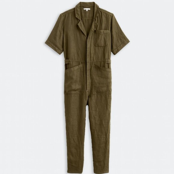 Alex Mill Short Sleeve Linen Jumpsuit - Picture 1 of 3